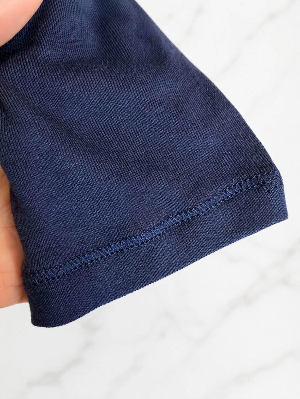 Gap The Bowery Super Soft Boatneck Top Size S Navy Blue Coral Trim NWT - Picture 4 of 9